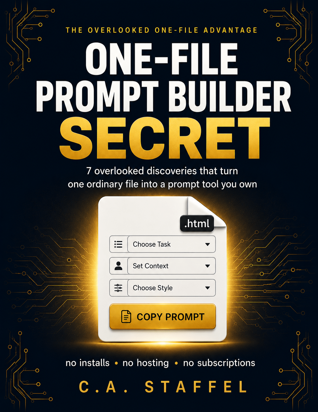 One-File Prompt Builder Secret PDF report by C.A. Staffel